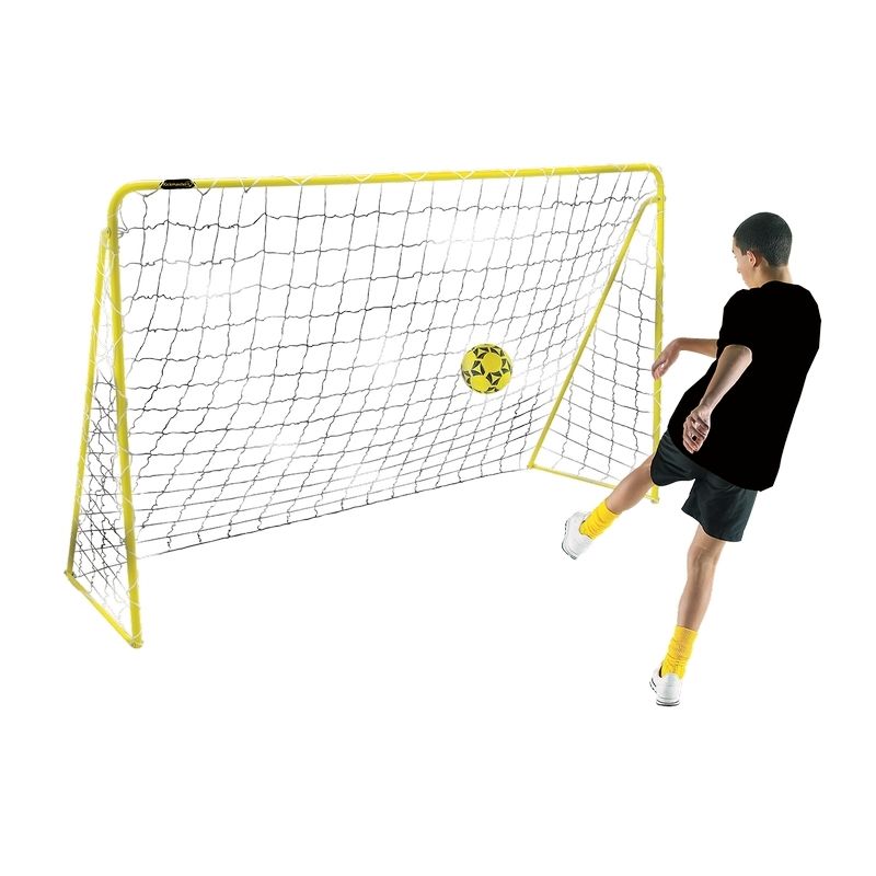 Kickmaster Premier 8ft Goal & Netting Yellow Frame