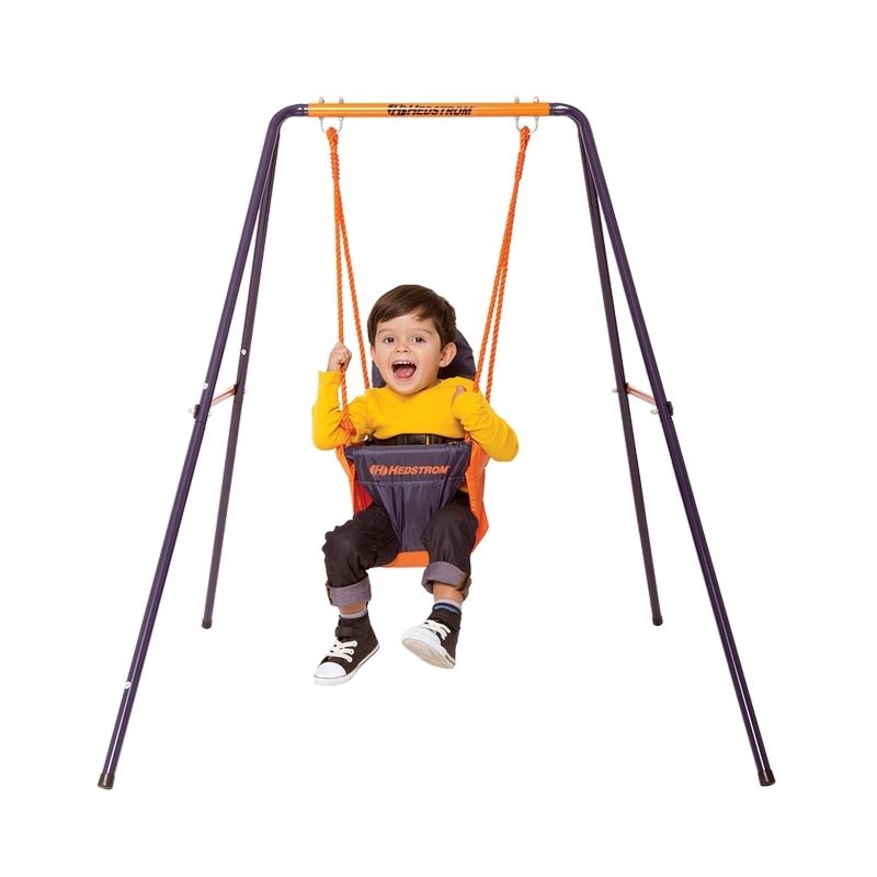 Hedstrom Folding Toddler Swing Blue & Orange