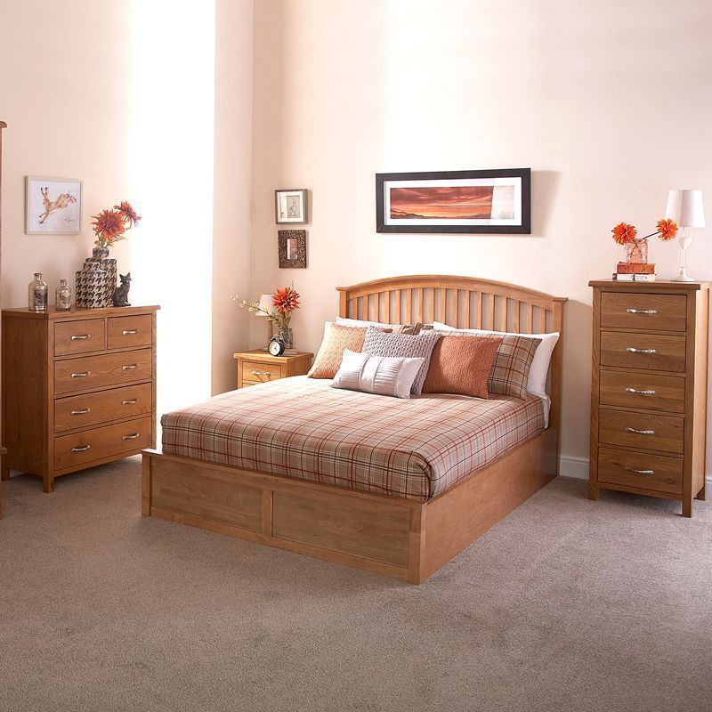 Madrid Double Ottoman Bed Natural 5 x 7ft