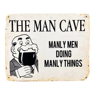 See more information about the Man Cave Sign Metal Wall Mounted - 25cm