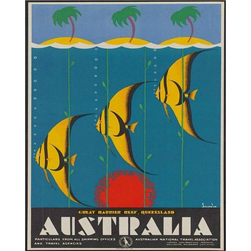 Vintage Australia Sign Metal Wall Mounted - 40cm