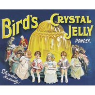 See more information about the Vintage Bird's Crystal Jelly Sign Metal Wall Mounted - 42cm