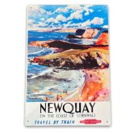 See more information about the Vintage British Railways Newquay Sign Metal Wall Mounted - 42cm