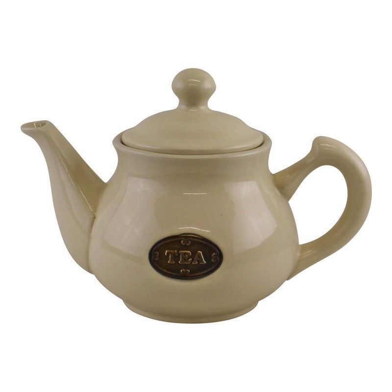 Country Cottage Teapot Ceramic Cream - 24cm