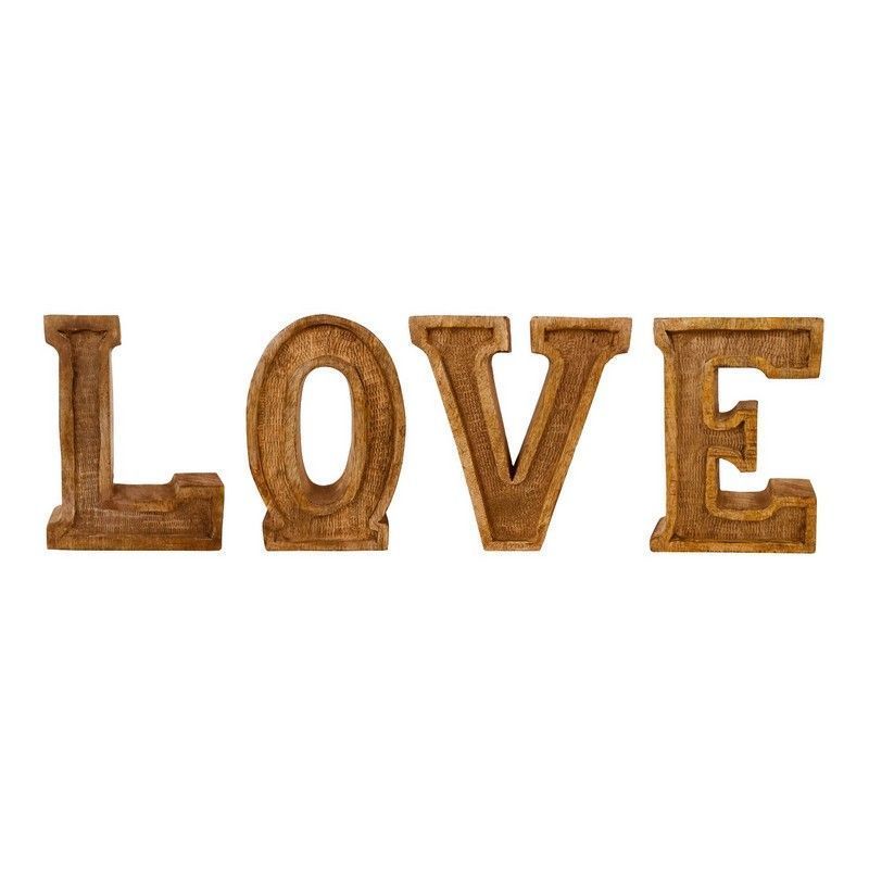 Love Letters Wood with Embossed Pattern - 67cm
