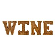See more information about the Wine Letters Wood with Embossed Pattern - 67cm