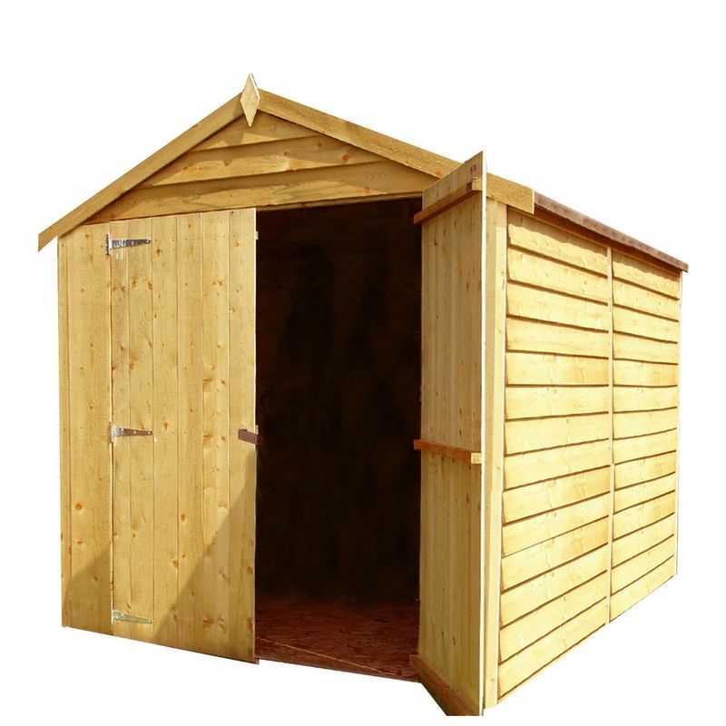 Shire Ashworth 6' 6" x 8' 1" Apex Shed - Classic Dip Treated Overlap