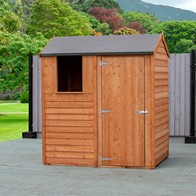 See more information about the Shire Ashworth 6' 2" x 4' 4" Reverse Apex Shed - Premium Pressure Treated Overlap