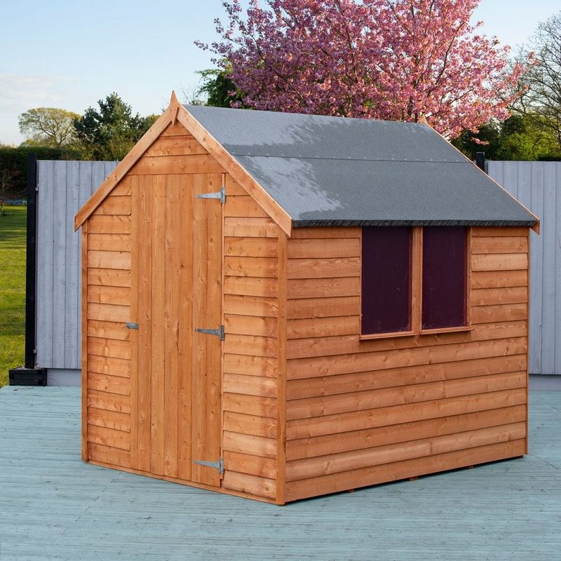 Shire Cambridge 5' 9" x 6' 11" Apex Shed - Budget Dip Treated Overlap