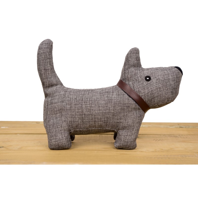 Dog Squeaky Toy Brown Faux Linen 27cm by Banbury