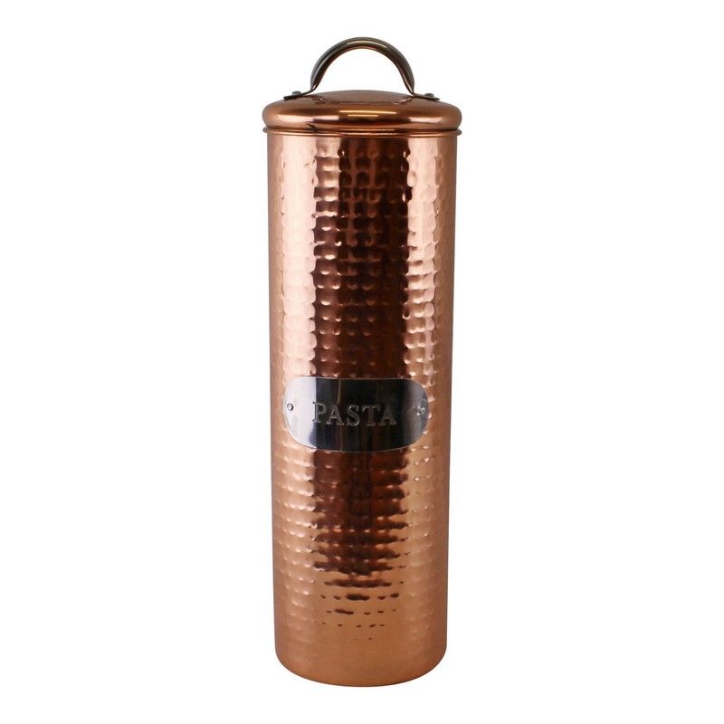 Metal Pasta Container Twist Lid 2.36 Litres - Copper