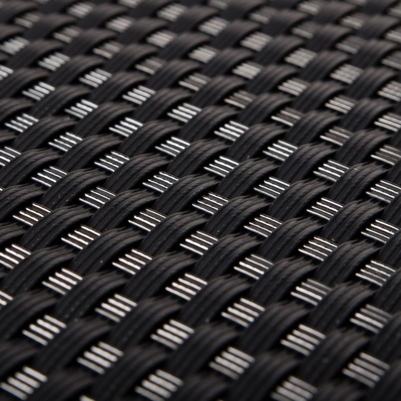 Artificial 1m Wide Black Privacy Screening by Rattan Art