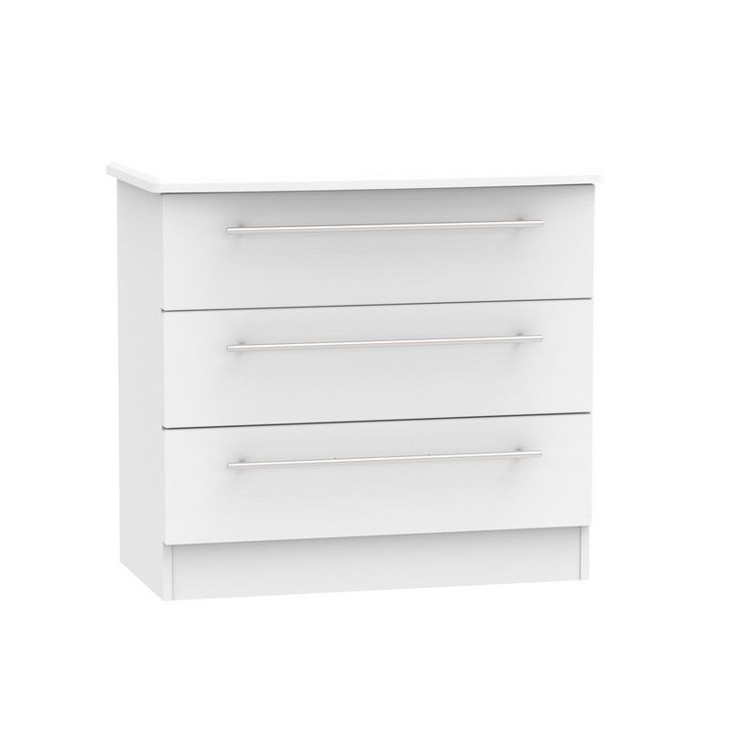 Colby Chest of Drawers Light Grey 3 Drawers