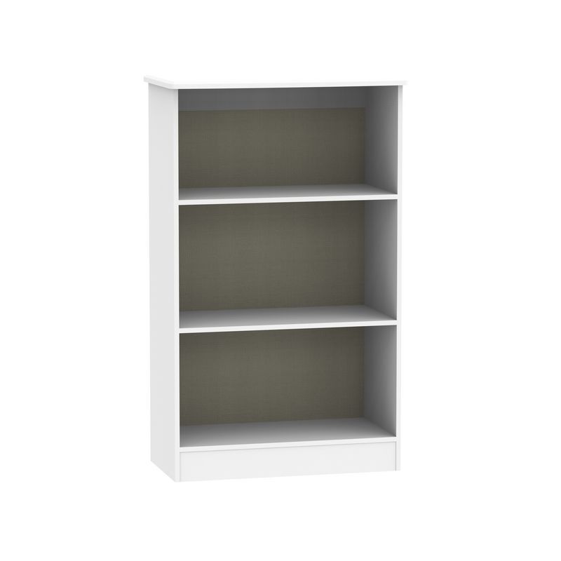 Colby Tall Bookcase Grey 3 Shelves