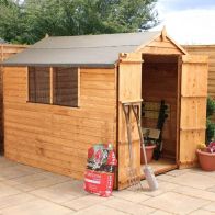 See more information about the Mercia 6' 3" x 7' 10" Apex Shed - Budget Dip Treated Overlap
