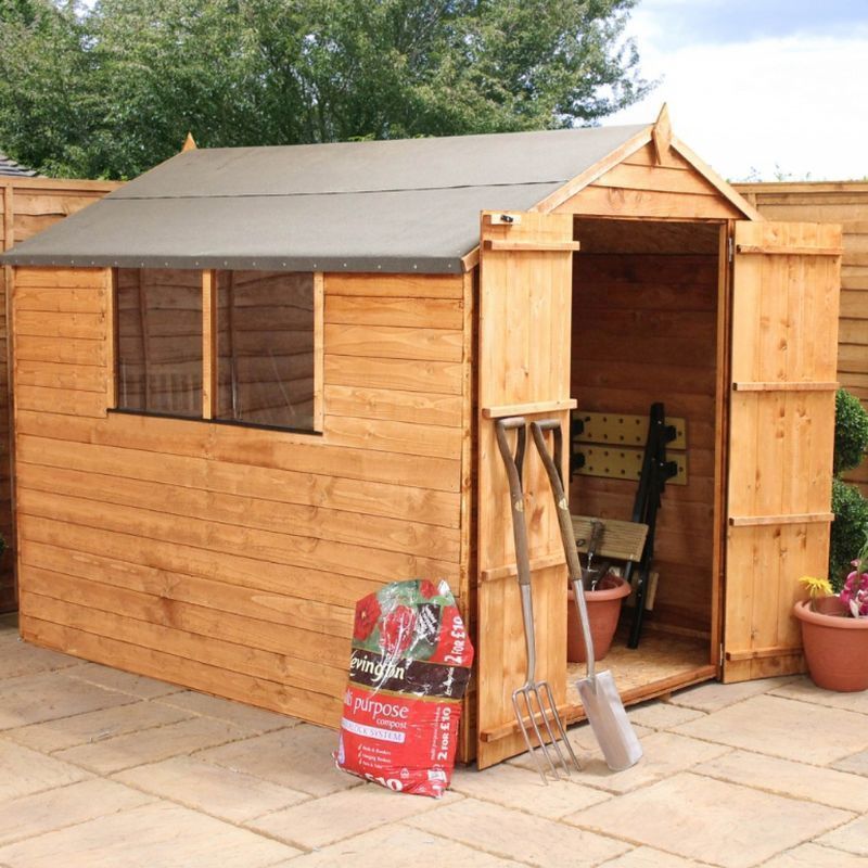 Mercia 6' 3" x 7' 10" Apex Shed - Budget Dip Treated Overlap