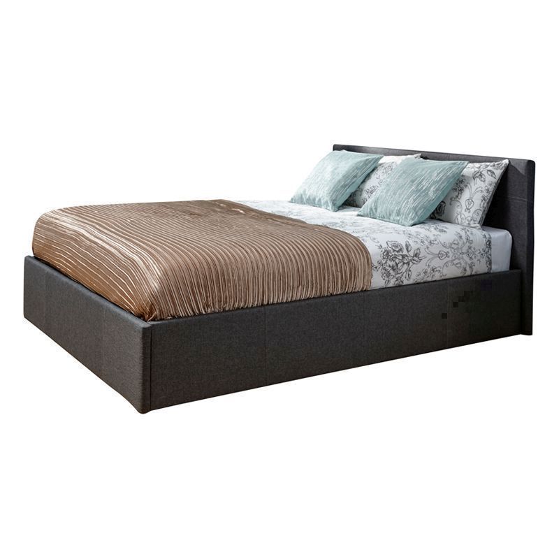 Winston Small Double Ottoman Bed Grey 4 x 7ft