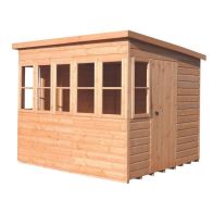 See more information about the Shire Sun 8' 5" x 8' 4" Pent Potting Shed - Premium Dip Treated Shiplap