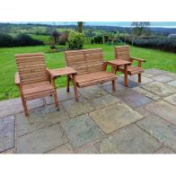 See more information about the Swedish Redwood Straight Garden Tete a Tete by Croft - 4 Seats