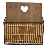See more information about the Metal & Wicker Wall Hanging Magazine Rack