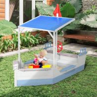 See more information about the Outsunny Kids Wooden Ship Sandpit