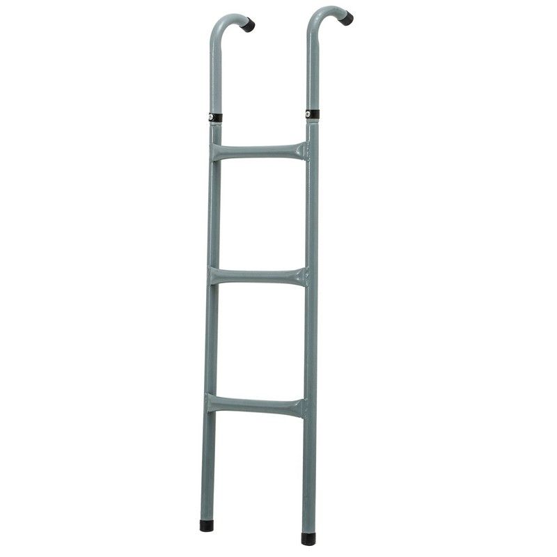 Homcom 12/14ft Trampoline Ladder Galvanized w/ Non-slip Mat