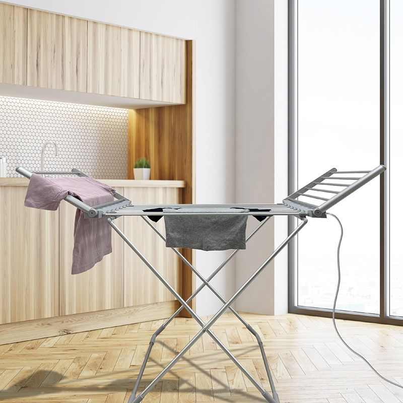 Winged Heated Clothes Airer Folding Aluminium 147cm - 230W